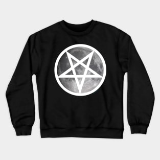 The Moon - Pentagram - Pagan Goddess Crewneck Sweatshirt